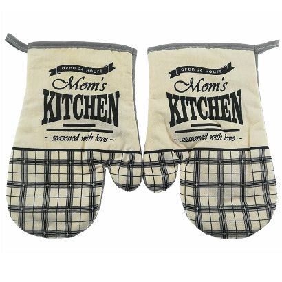 Rękawice kuchenne 18x27 z magnesem 2 szt. retro kitchen