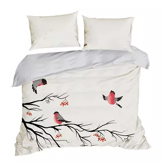 Komplet pościeli świąteczny BERRY 220x200 Eurofirany biały