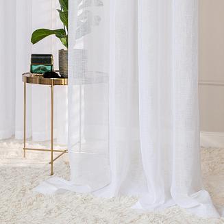 Firana gotowa na przelotkach NALA 200x250 biała