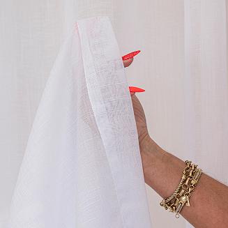 Firana gotowa na przelotkach NALA 200x250 biała