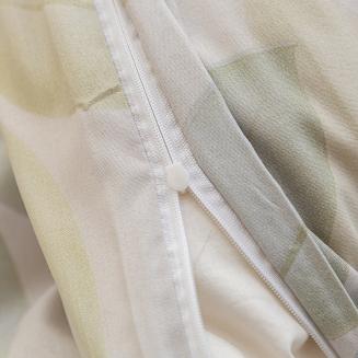 Komplet pościeli dwustronnej 140x200 kremowa cytrusowe liście