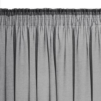 Firana gotowa na taśmie MARION 140x270 Eurofirany czarny