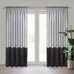 Firana gotowa na taśmie MARION 140x270 Eurofirany czarny