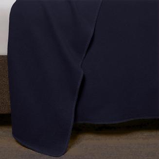 Koc bawełniano-akrylowy MONO 150x200 granatowy