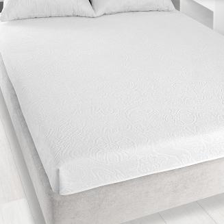 Prześcieradło frotte bez gumki Tulipan 175x220 ZWOLTEX biały GRUBE