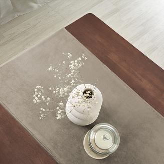 Bieżnik dekoracyjny SOFT 40x140 welurowy beżowy