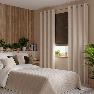 Narzuta dekoracyjna VELVI 170x210 pikowana w geometryczny wzór kremowa