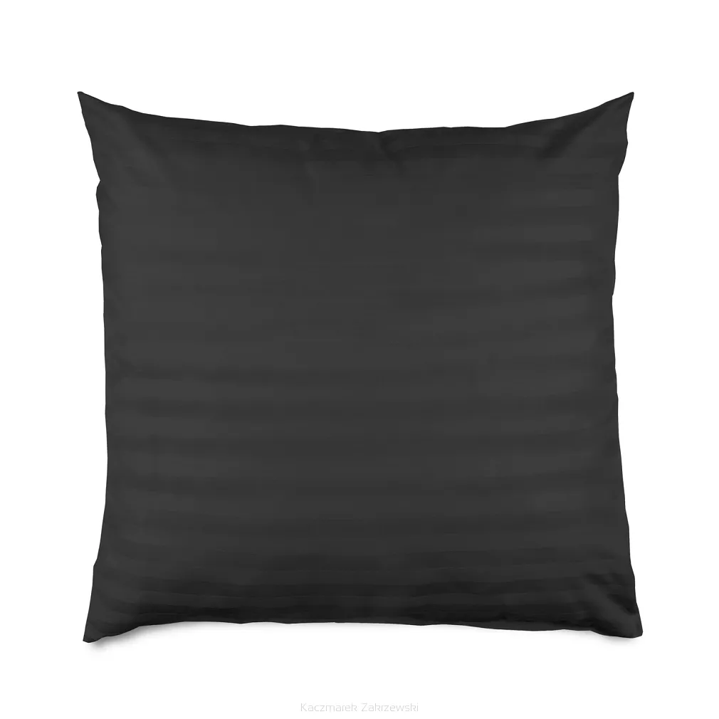 Poszewka satyna bambusowo-bawełniana STRIPE BLACK 40x40 Darymex jednokolorowa czarna