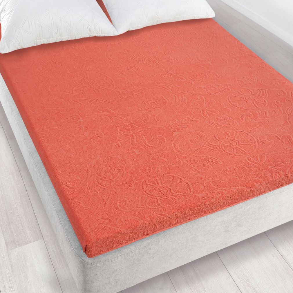 Prześcieradło frotte Tulipan 150x205 ZWOLTEX koralowy