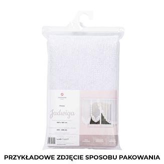 Firanka żakardowa gotowa na żabki JADWIGA 400x150 biała