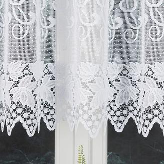 Firanka żakardowa gotowa na żabki HERNANI 410x160 biała