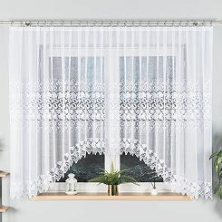 Firanka żakardowa gotowa na żabki HERNANI 410x160 biała