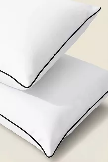Poszewka bambusowa 70x80 biała z czarną bizą