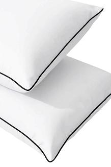 Poszewka bambusowa 70x80 biała z czarną bizą