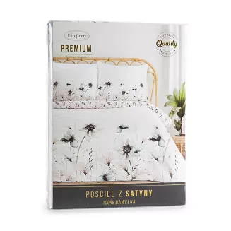 Pościel satynowa PREMIUM22 220x200 Eurofirany biały