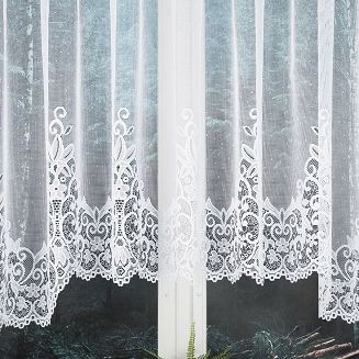 Firanka żakardowa gotowa na żabki BERENIKA 530x160 biała