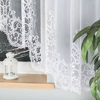 Firanka żakardowa gotowa na żabki BERENIKA 530x160 biała