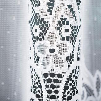 Firanka żakardowa gotowa na żabki BERENIKA 530x160 biała