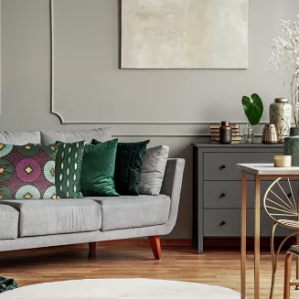 Poszewka dekoracyjna BLINK-5F 45x45 Eurofirany turkusowy/złoty