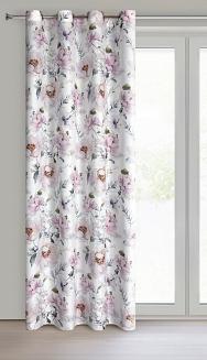 Zasłona gotowa na przelotkach ROSELIN 140x250 Eurofirany biały