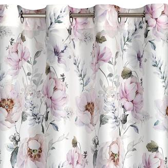 Zasłona gotowa na przelotkach ROSELIN 140x250 Eurofirany biały