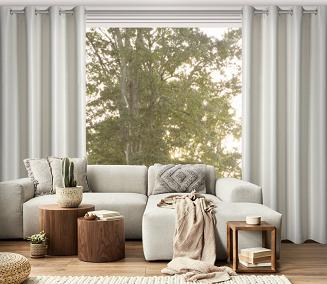 Zasłona gotowa na przelotkach SELINA 140x250 Eurofirany naturalny