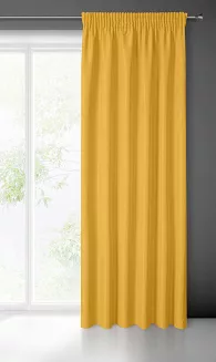 Zasłona gotowa na taśmie RITA 140x270 Eurofirany musztardowy