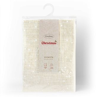 Obrus świąteczny 85x85 Eurofirany beżowy