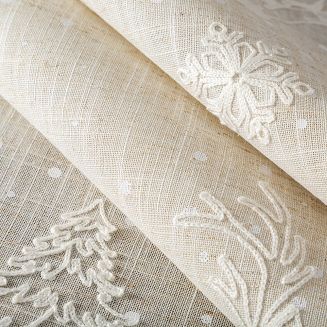 Obrus świąteczny 85x85 Eurofirany beżowy