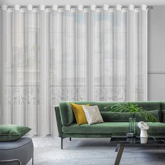 Firana gotowa na przelotkach LENA 250x250 Eurofirany biały