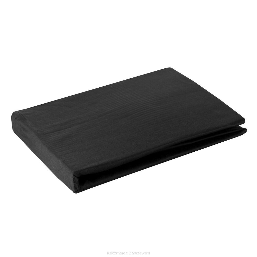 Prześcieradło satynowe z gumką NOVA3 100x200x25 Eurofirany czarny