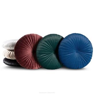 Poszewka dekoracyjna poduszka VELVET 40 Eurofirany ciemnozielona okrągła