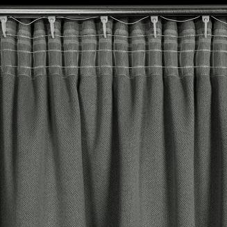 Zasłona gotowa na taśmie CARLO 130x300 Eurofirany popielaty