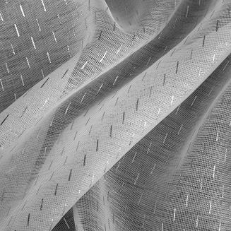 Firana gotowa na taśmie LOARA 140x270 Eurofirany biały/srebrny