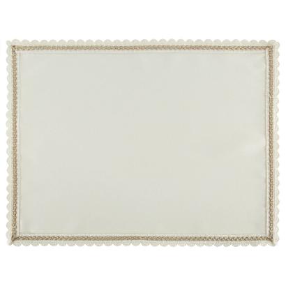 Komplet 4 szt podkładek LACE 30x40 Eurofirany kremowy z szampańską koroną na brzegach
