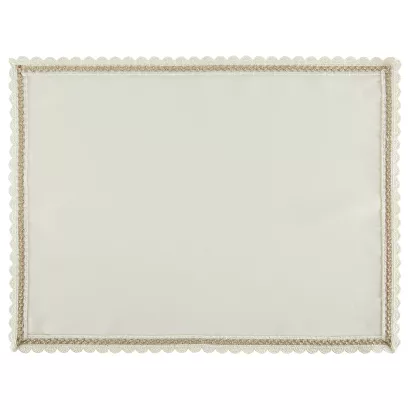 Komplet 4 szt podkładek LACE 30x40 Eurofirany kremowy z szampańską koroną na brzegach