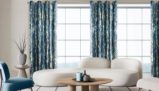 Zasłona gotowa na przelotkach GRACE 140x250 Eurofirany granatowy