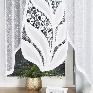 Firanka żakardowa gotowa na żabki MELANIA 500x160 biała