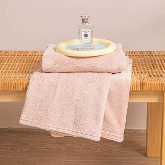 Koc narzuta z mikrofibry na fotel WILLY 70x150 pudrowy róż