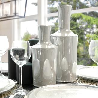 Wazon dekoracyjny SIMONA3 Eurofirany perłowy