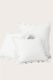 Poszewka do pościeli z falbanką RUFFY PREMIUM 50x70 biała