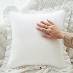 Poszewka do pościeli z falbanką RUFFY PREMIUM 50x70 biała