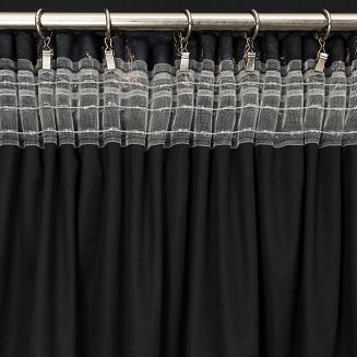 Zasłona gotowa na taśmie NADIA 140x300 Eurofirany czarny