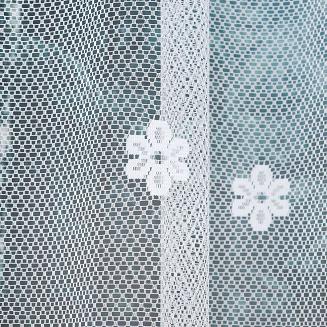 Firanka żakardowa gotowa na żabki FLORENTYNA 330x160 biała