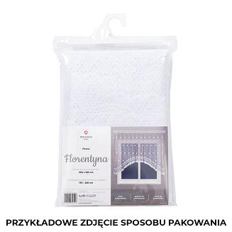 Firanka żakardowa gotowa na żabki FLORENTYNA 330x160 biała