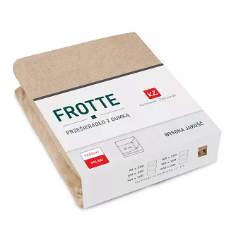 Prześcieradło frotte z gumką 180x200 cappuccino GRUBE