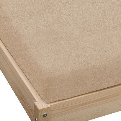 Prześcieradło frotte z gumką 180x200 cappuccino GRUBE