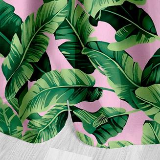 Zielona Zasłona Do Salonu W Liście 140x250 Planta