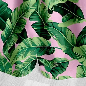 Zielona Zasłona Do Salonu W Liście 140x250 Planta