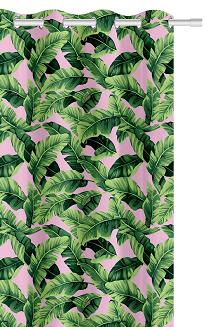 Zielona Zasłona Do Salonu W Liście 140x250 Planta